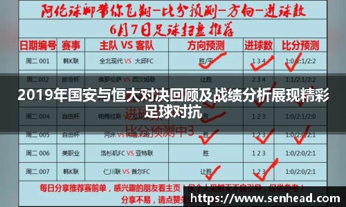 2019年国安与恒大对决回顾及战绩分析展现精彩足球对抗